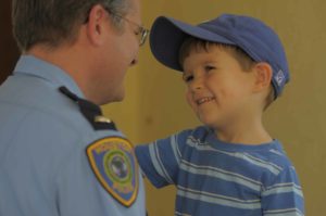 Officer with Young Boy